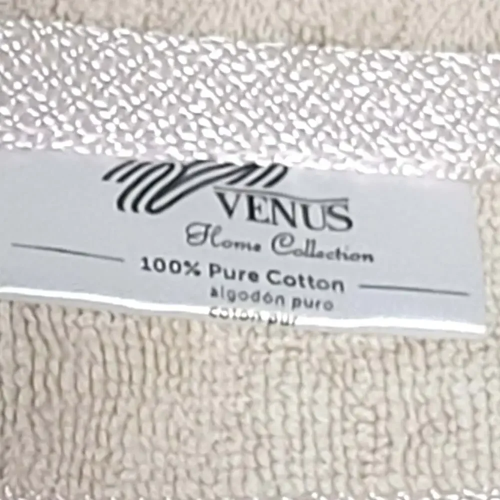 Venus Home Collection Hand Towel Ivory Floral Swirl Texture Cotton 15